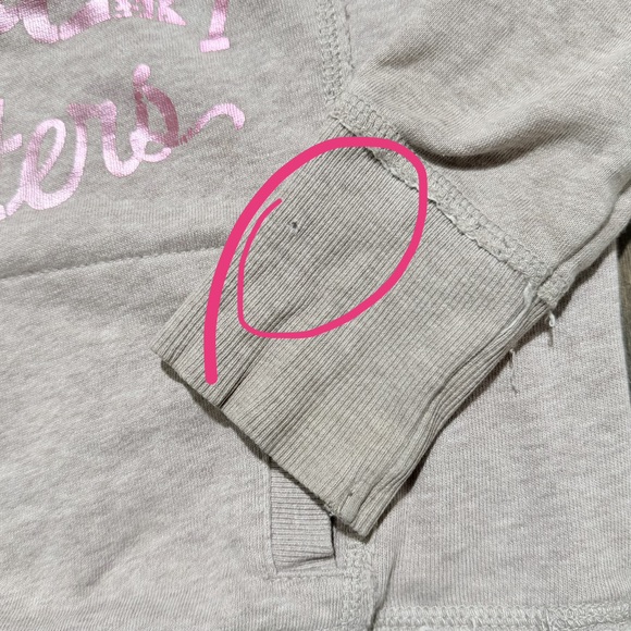 Girls Junior American Eagle Outfitters hoodie sweater in Gray - Picture 4 of 6